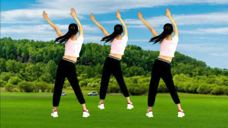 大众强力瘦腰健身操 简单有效每天坚持30分钟 肚子平了 背面