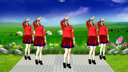 经典老歌广场舞 套马杆 草原歌曲大气豪迈舞姿跳的好看！