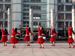 馨梅广场舞《印度之花》附教学版 团队演示 制作：李姐